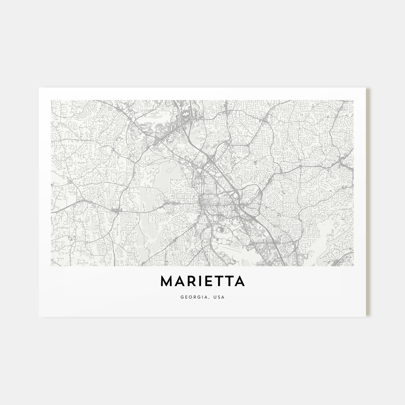 Marietta Map Landscape Poster