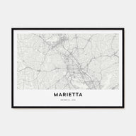 Marietta Map Landscape Poster