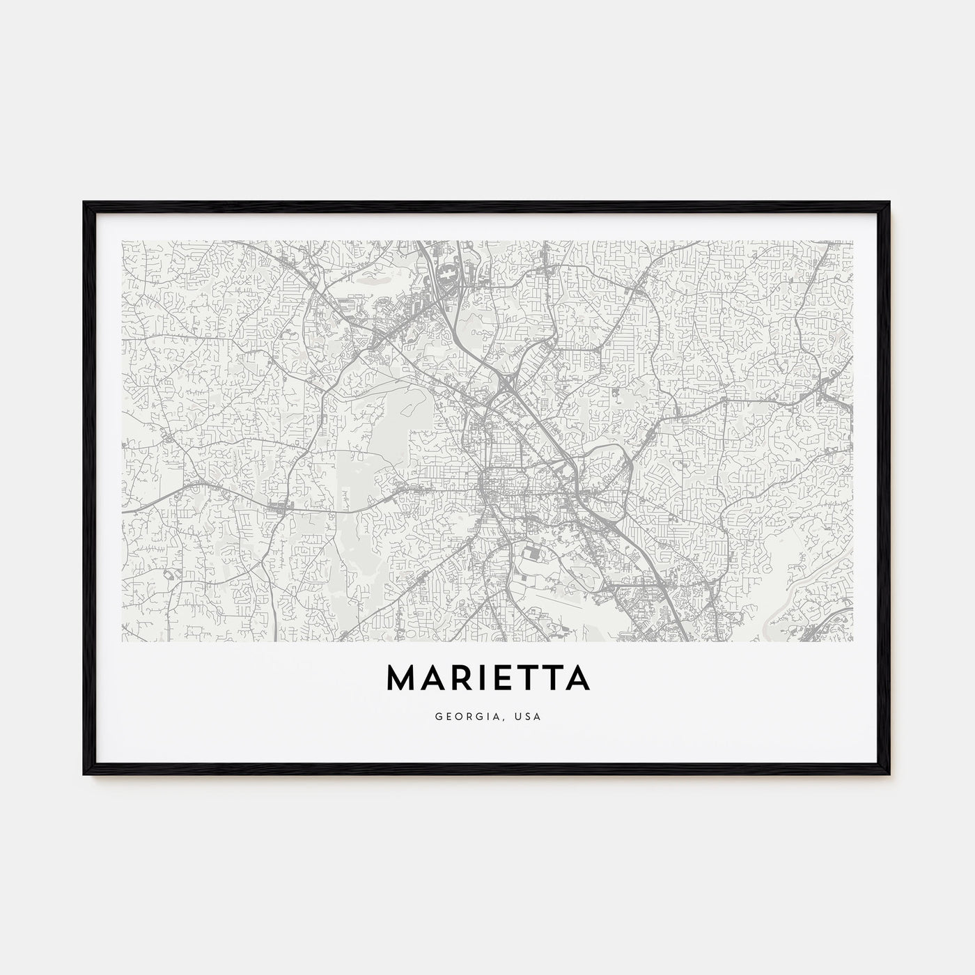 Marietta Map Landscape Poster