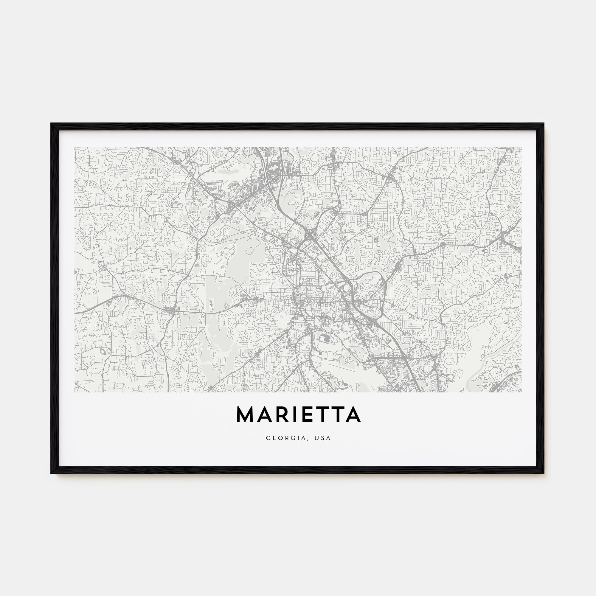 Marietta Map Landscape Poster