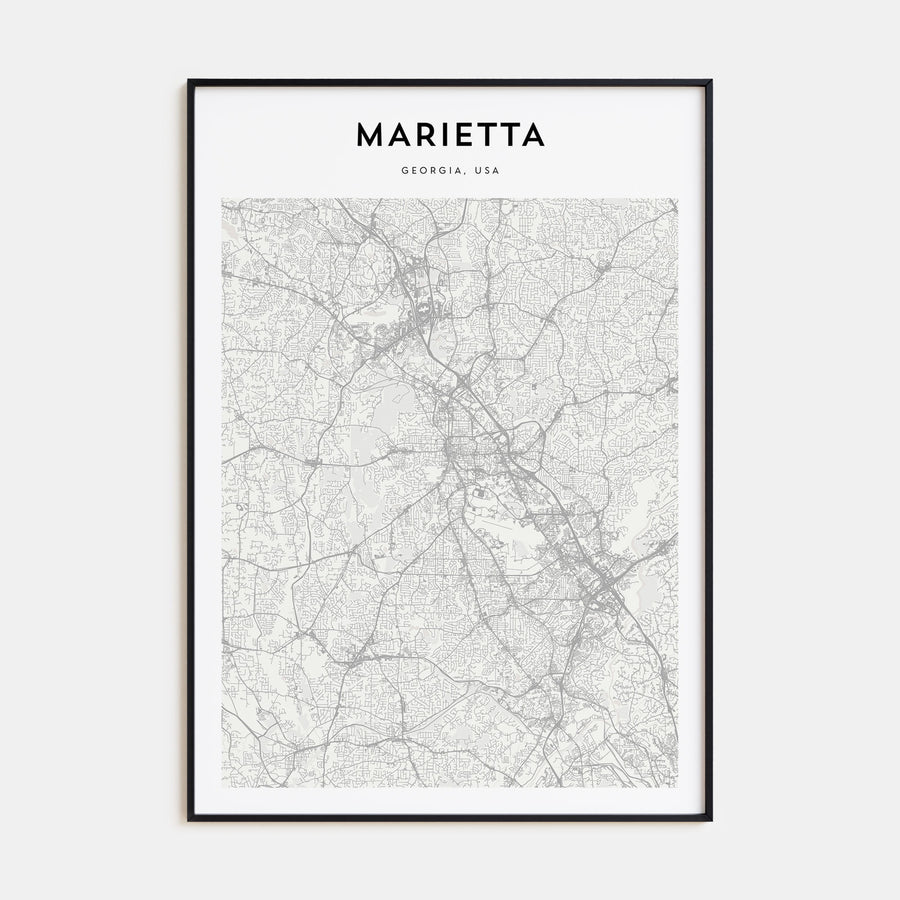 Marietta Map Portrait Poster