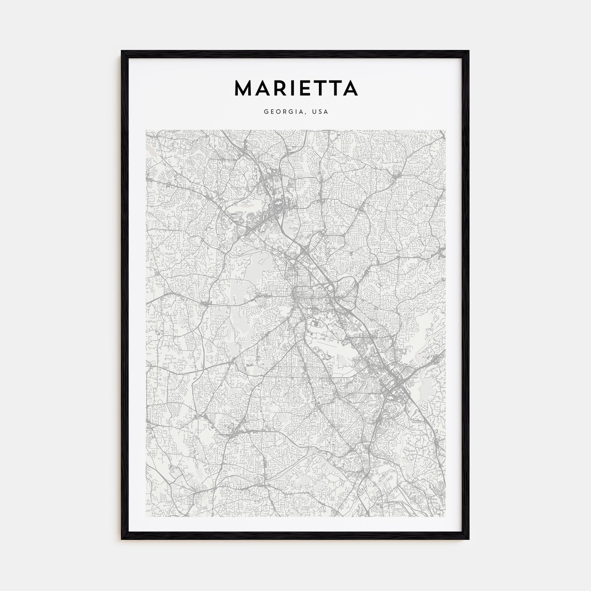 Marietta Map Portrait Poster