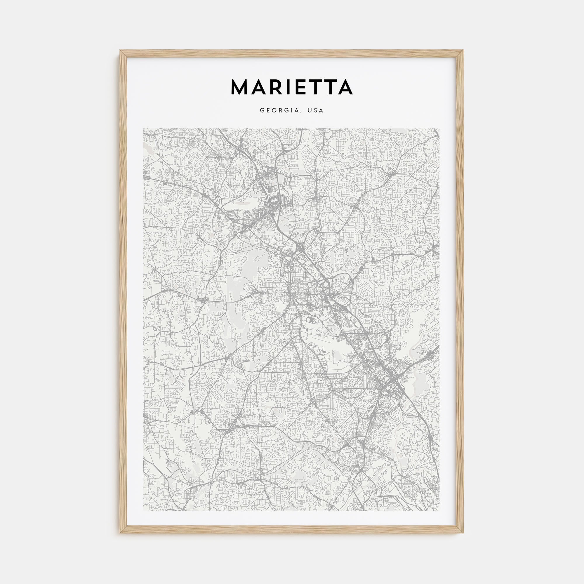 Marietta Map Portrait Poster