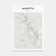 Marietta Map Portrait Poster
