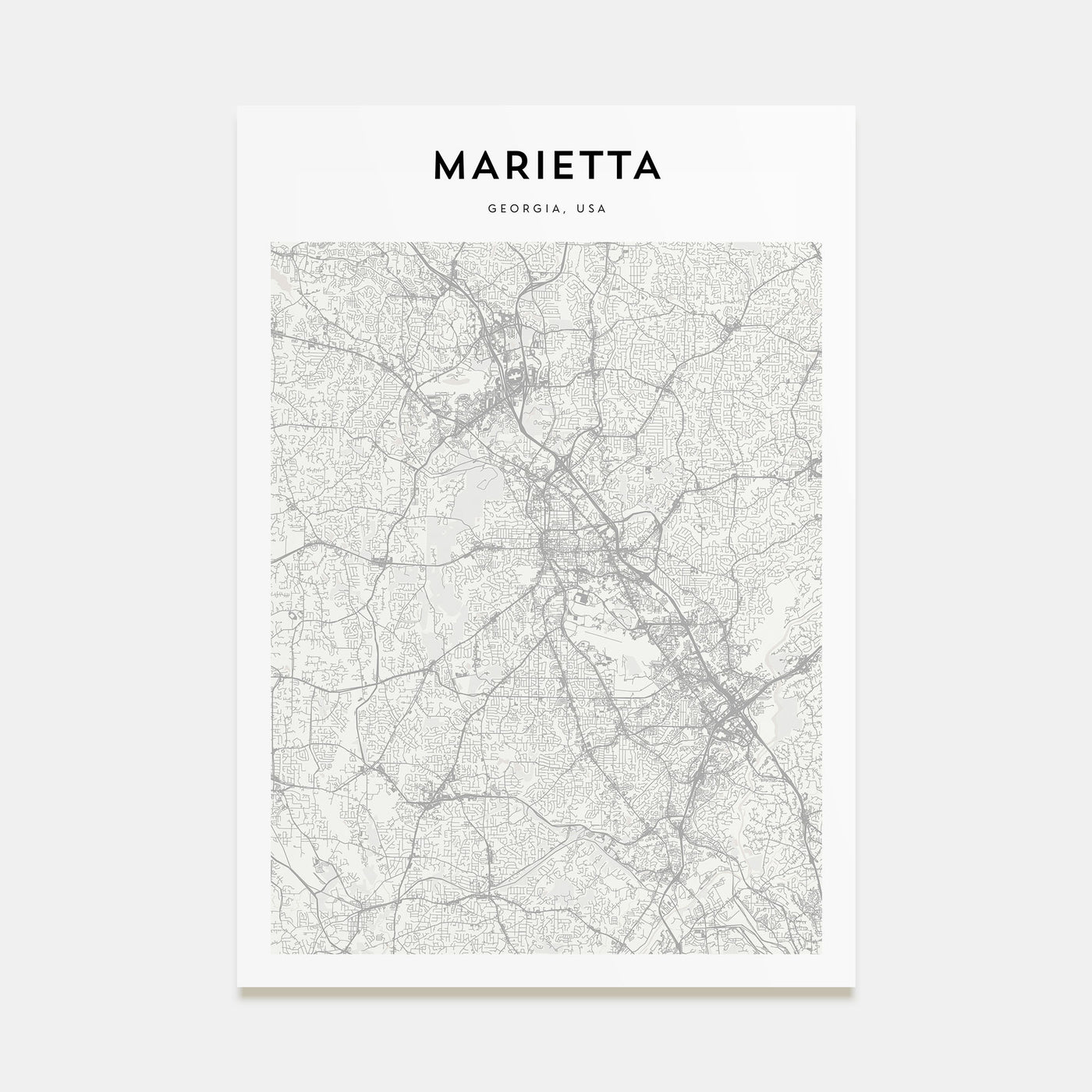 Marietta Map Portrait Poster