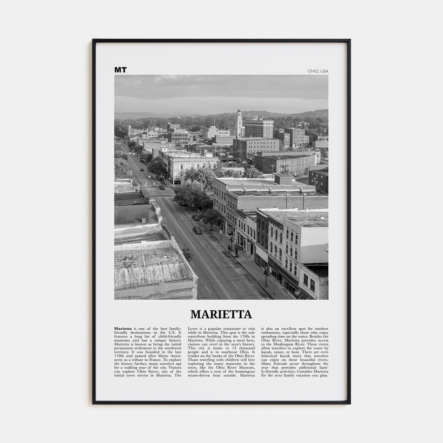 Marietta Travel B&W Poster