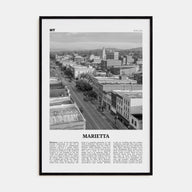 Marietta Travel B&W Poster