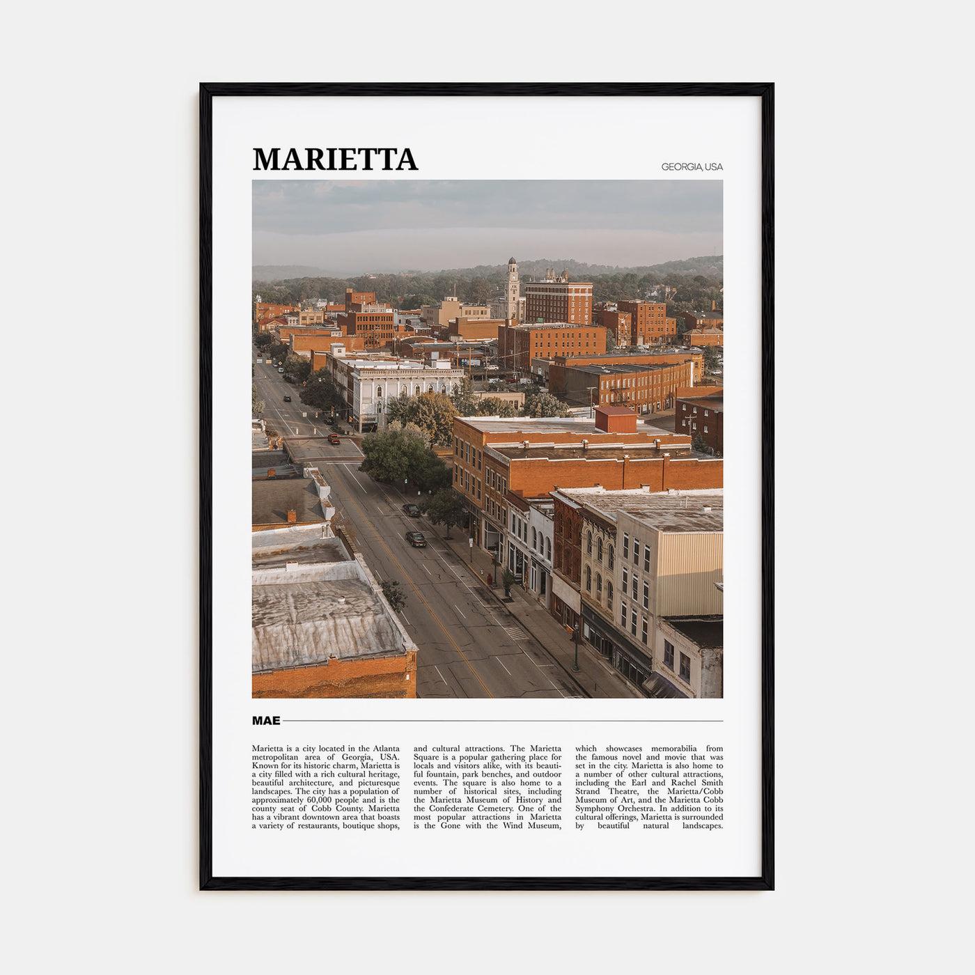 Marietta Travel Color Poster