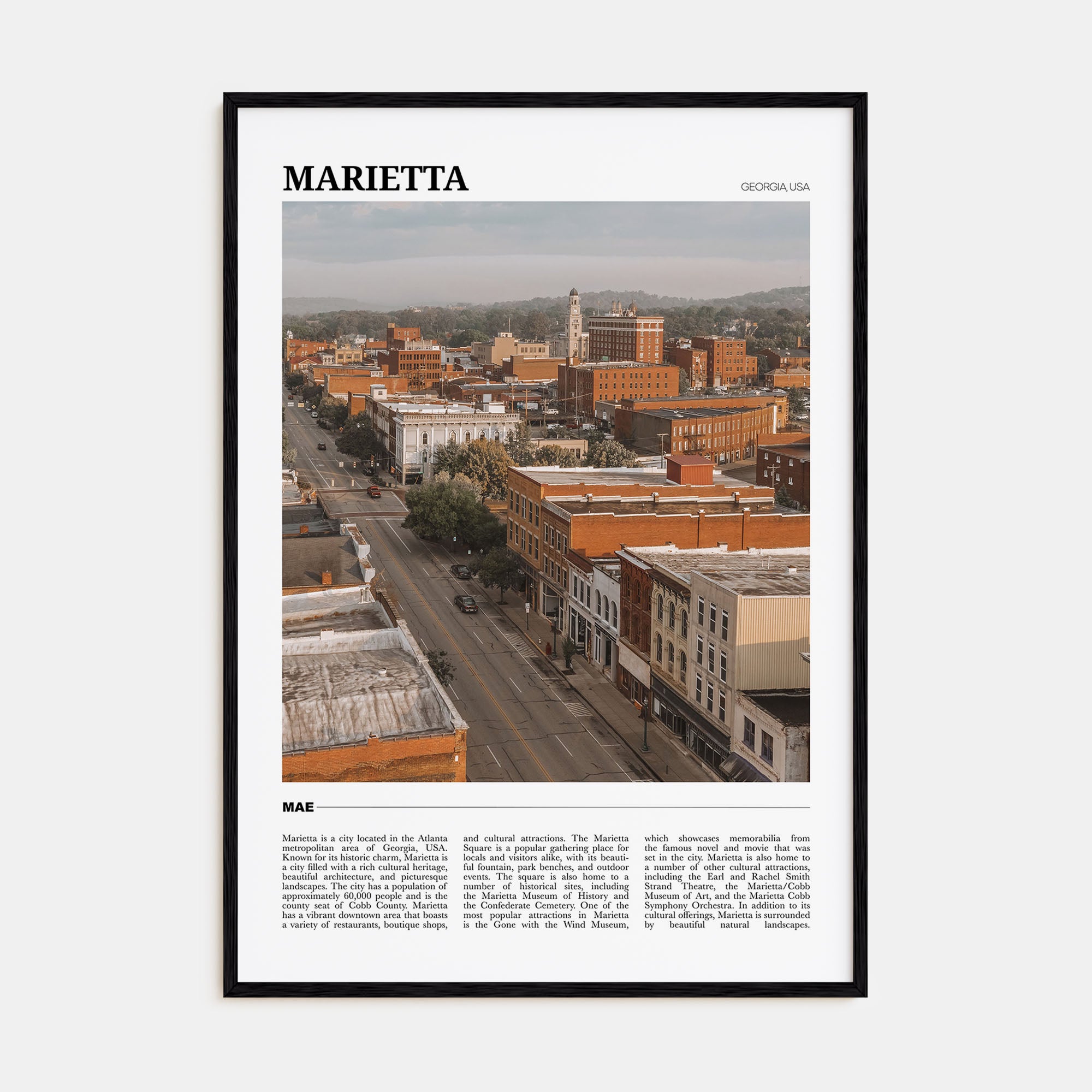 Marietta Travel Color Poster