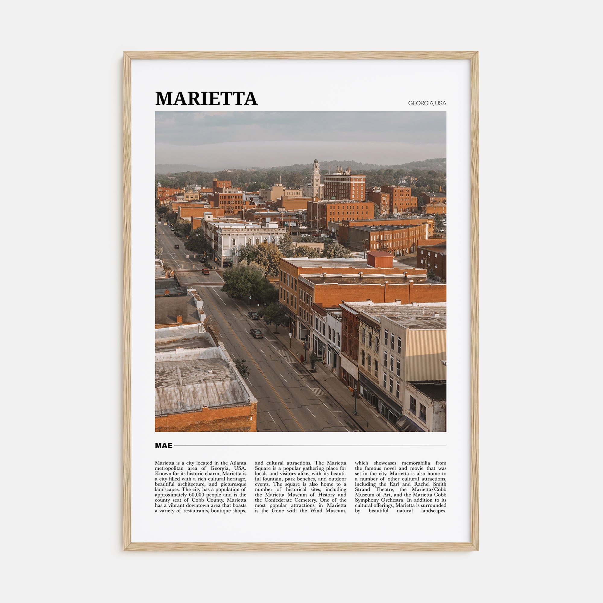 Marietta Travel Color Poster