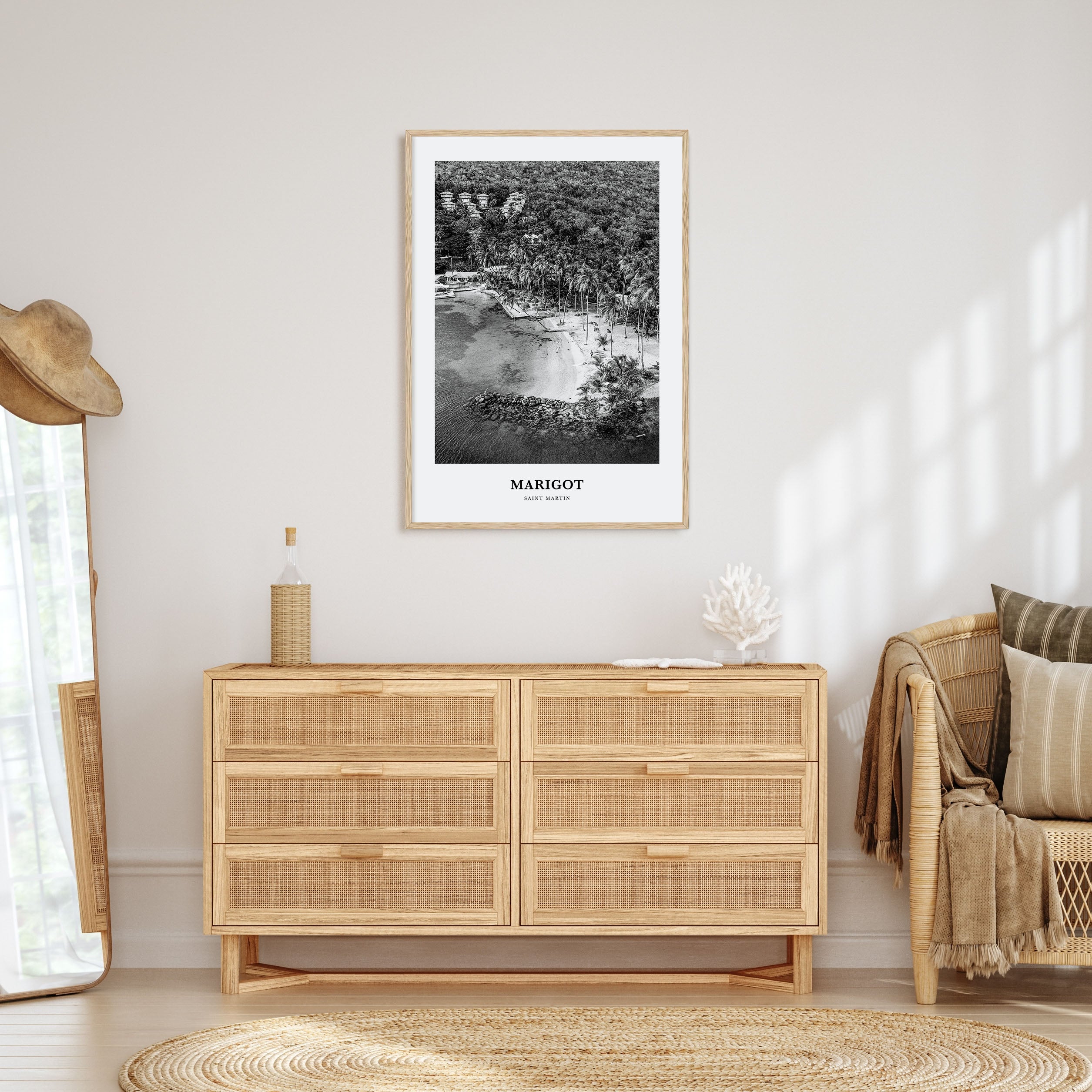 Marigot Portrait B&W Poster