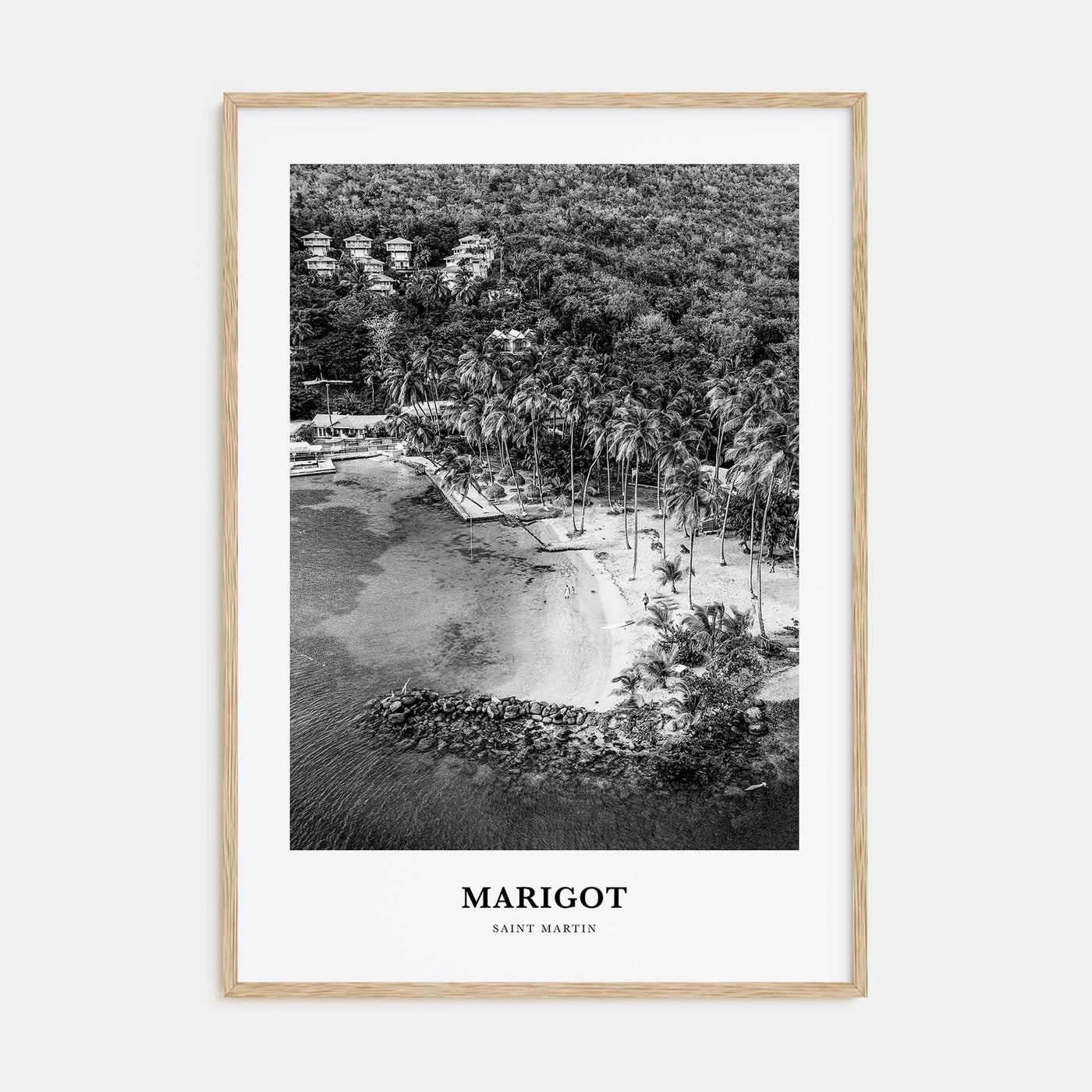 Marigot Portrait B&W Poster