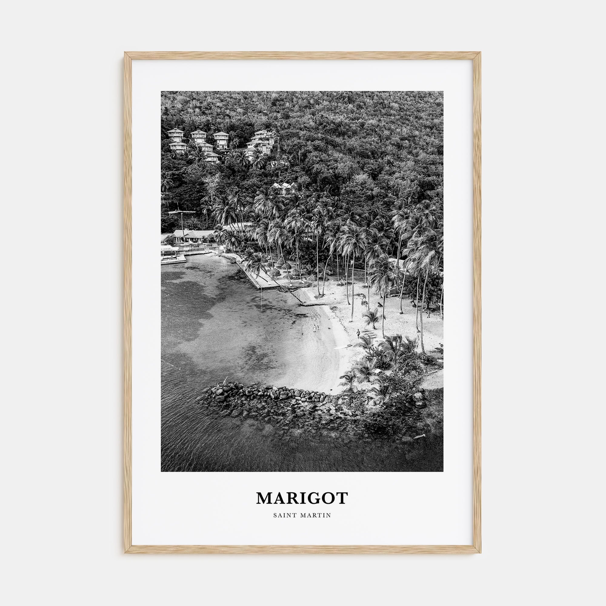Marigot Portrait B&W Poster