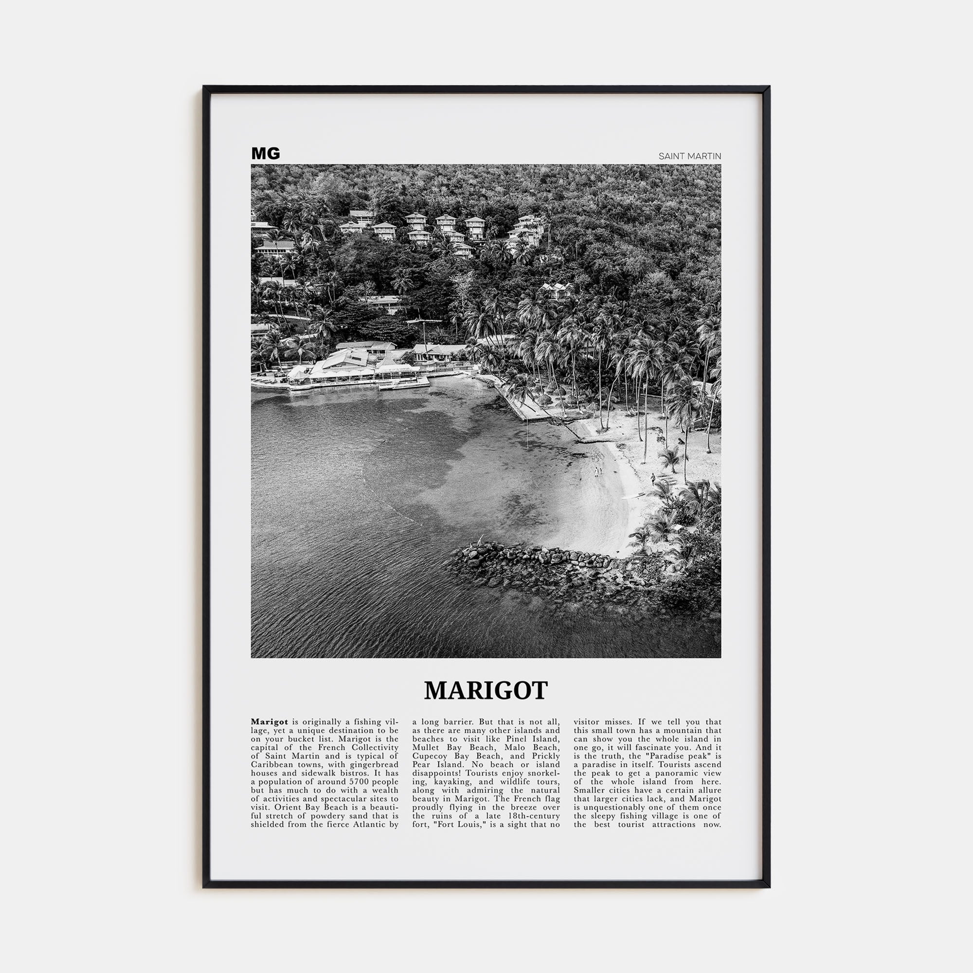 Marigot Travel B&W Poster