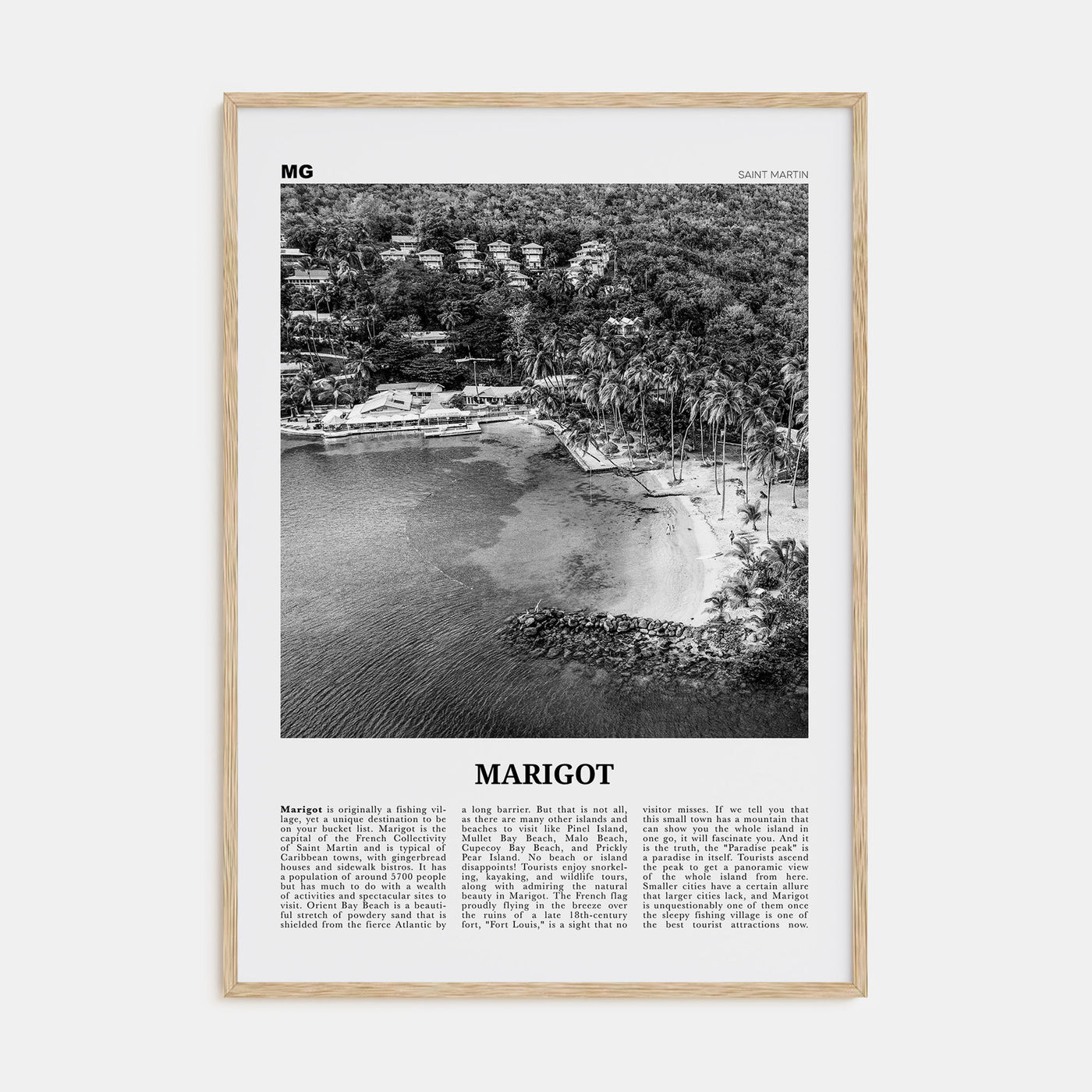 Marigot Travel B&W Poster
