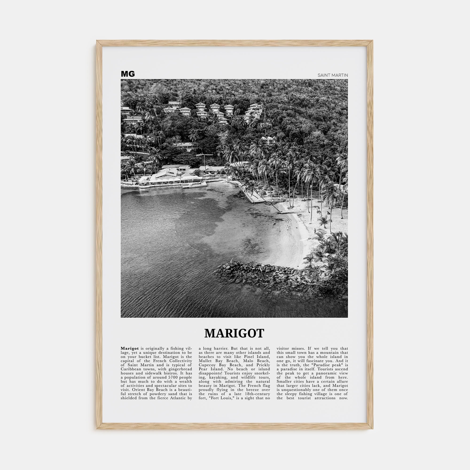 Marigot Travel B&W Poster
