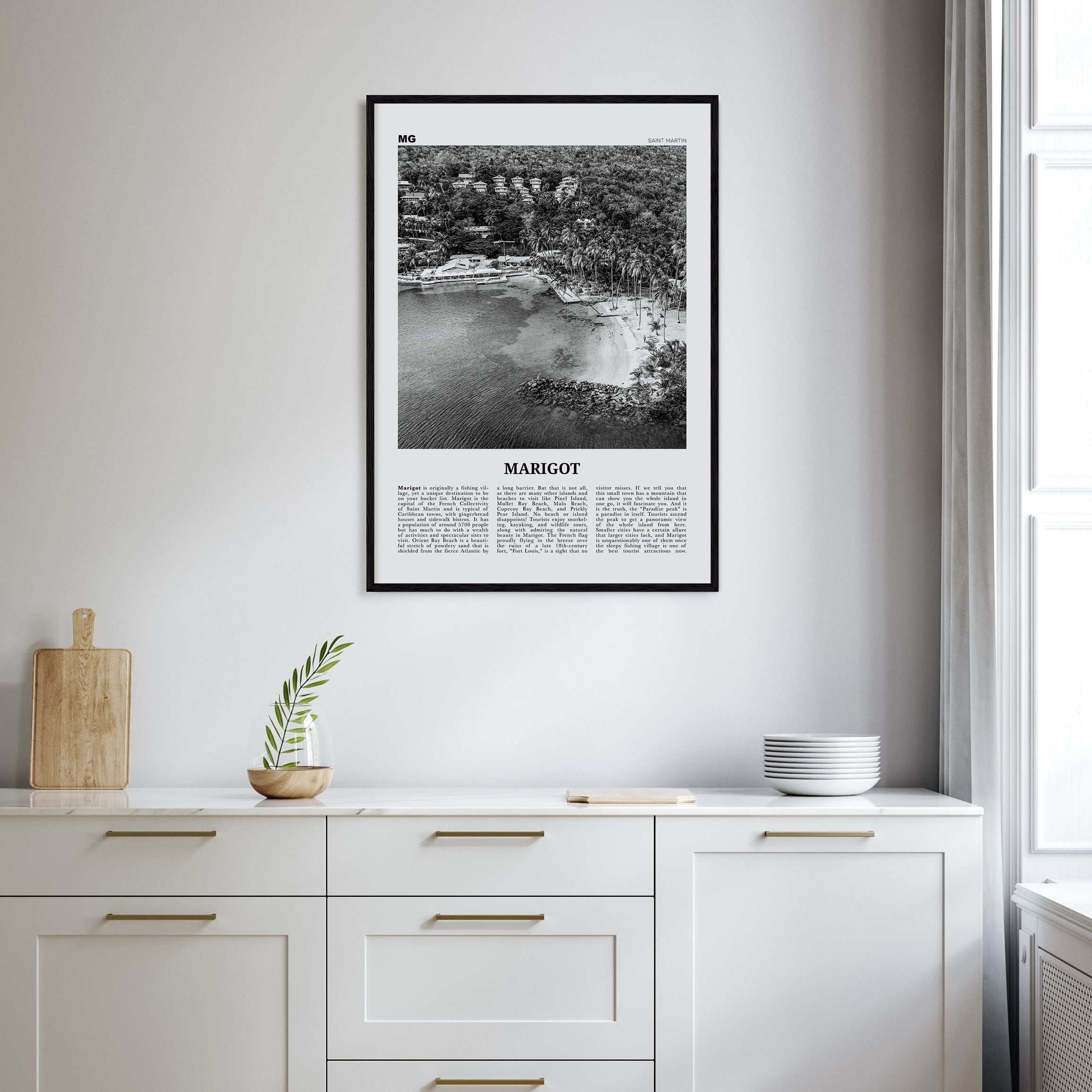 Marigot Travel B&W Poster