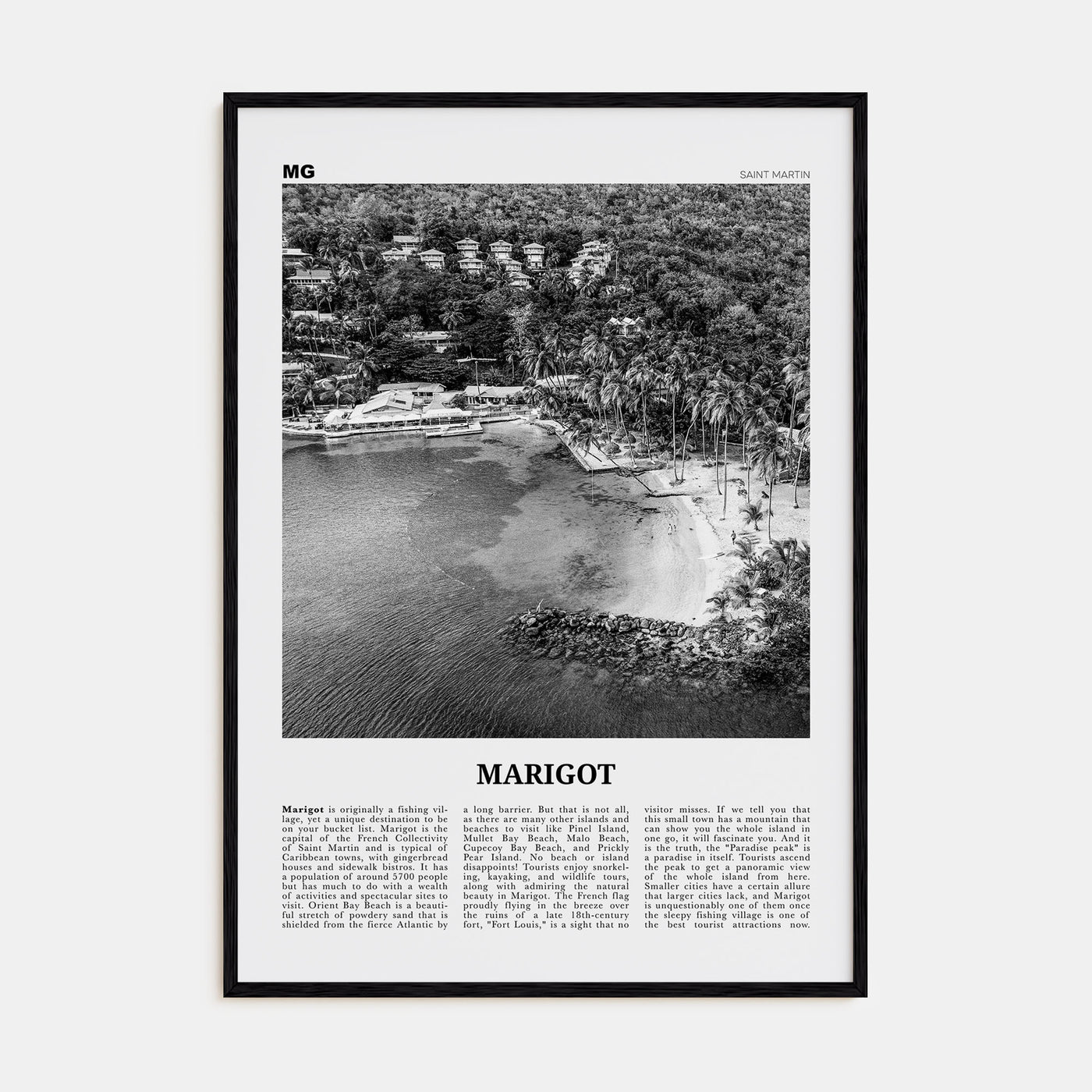 Marigot Travel B&W Poster