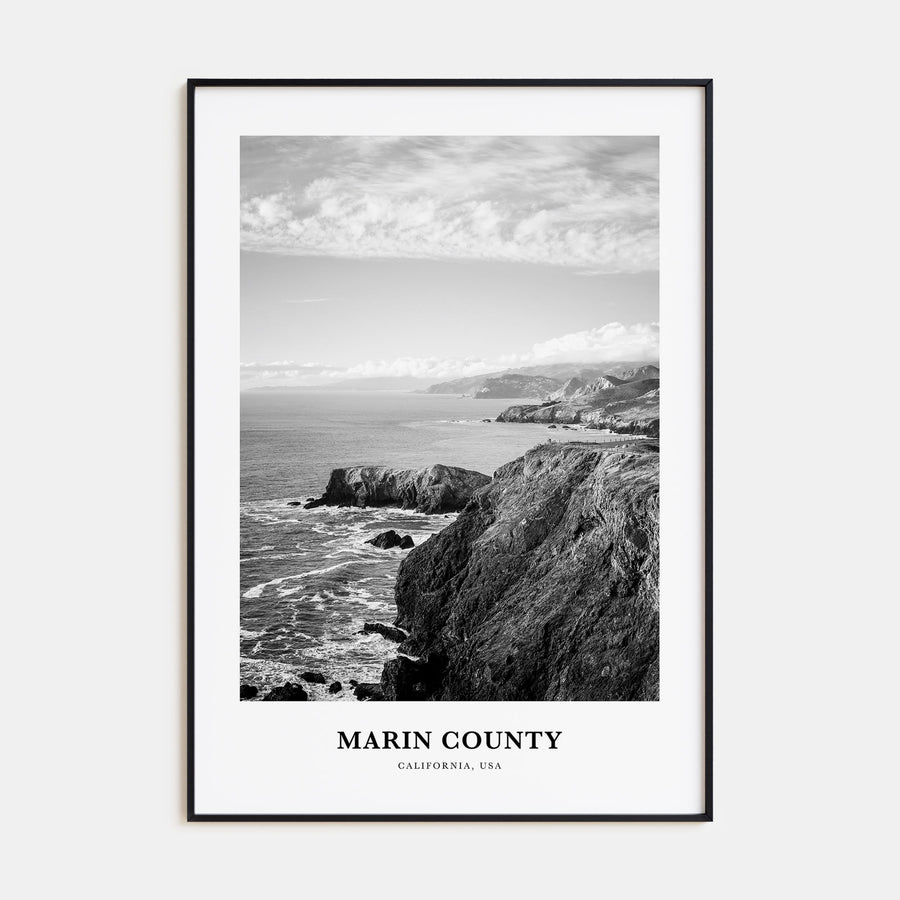 Marin County Portrait B&W Poster