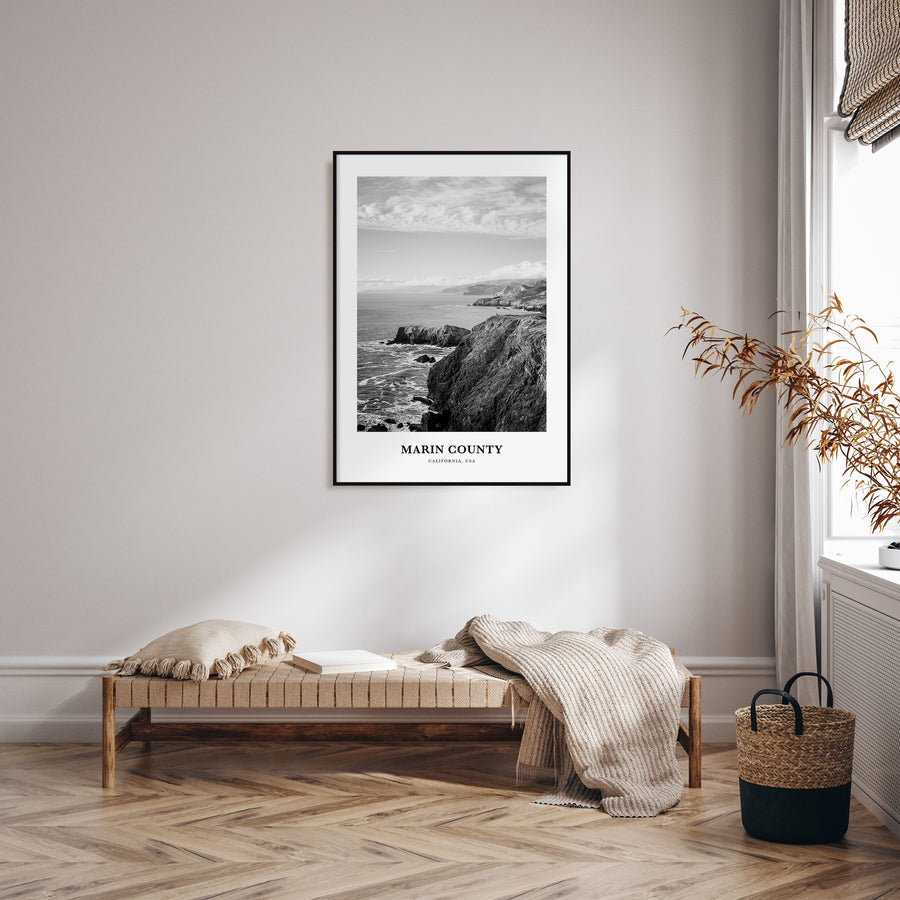 Marin County Portrait B&W Poster