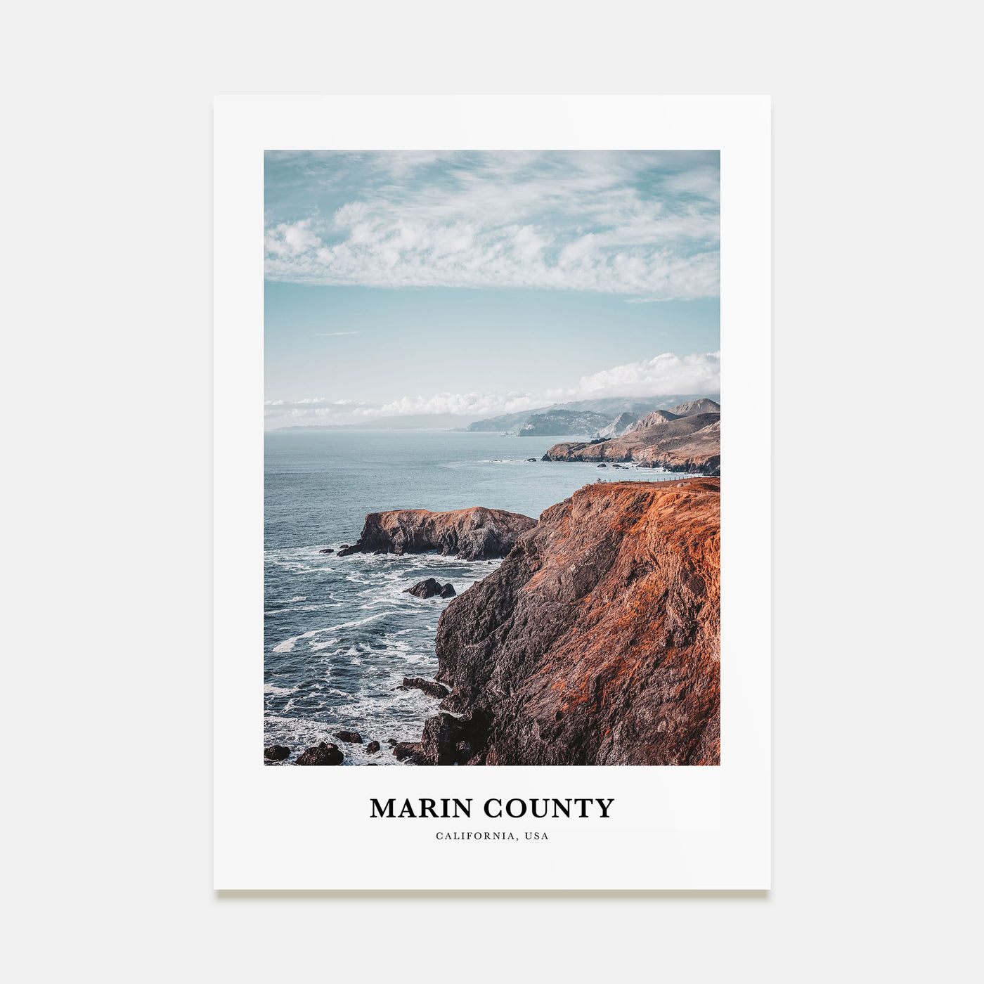 Marin County Portrait Color Poster