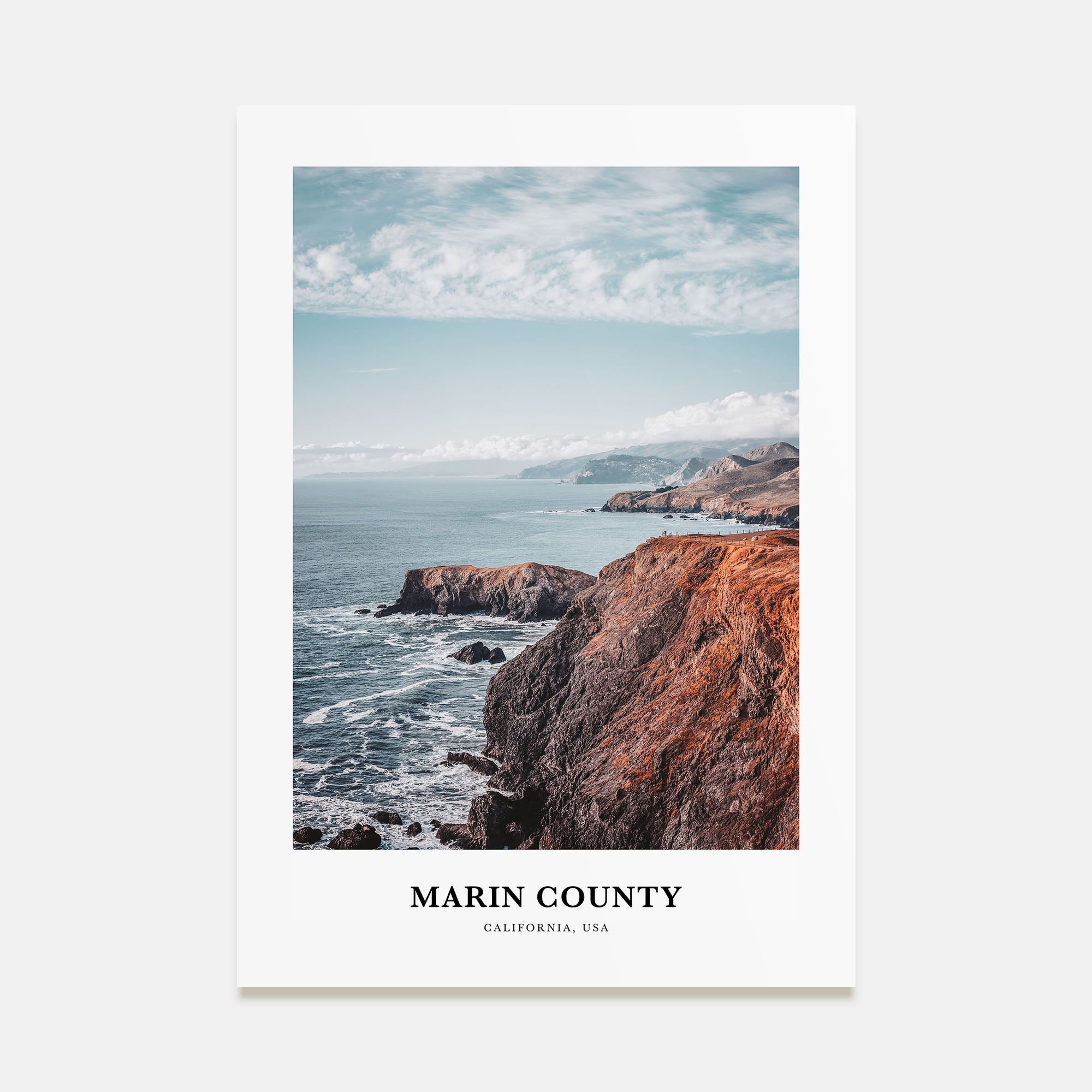 Marin County Portrait Color Poster