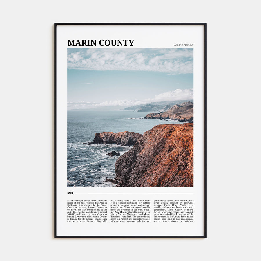 Marin County Travel Color Poster