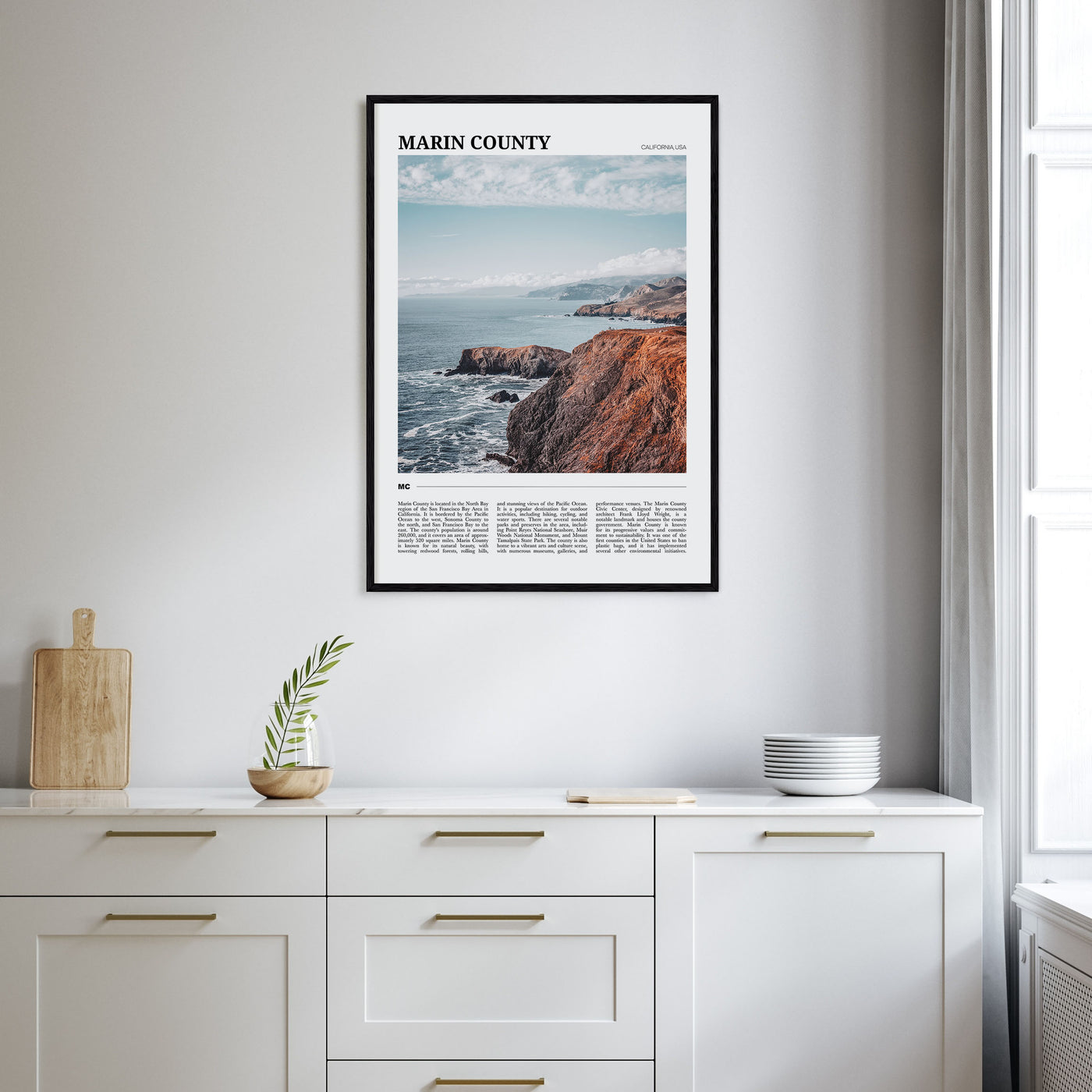 Marin County Travel Color Poster