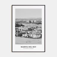 Marina Del Rey Portrait B&W Poster