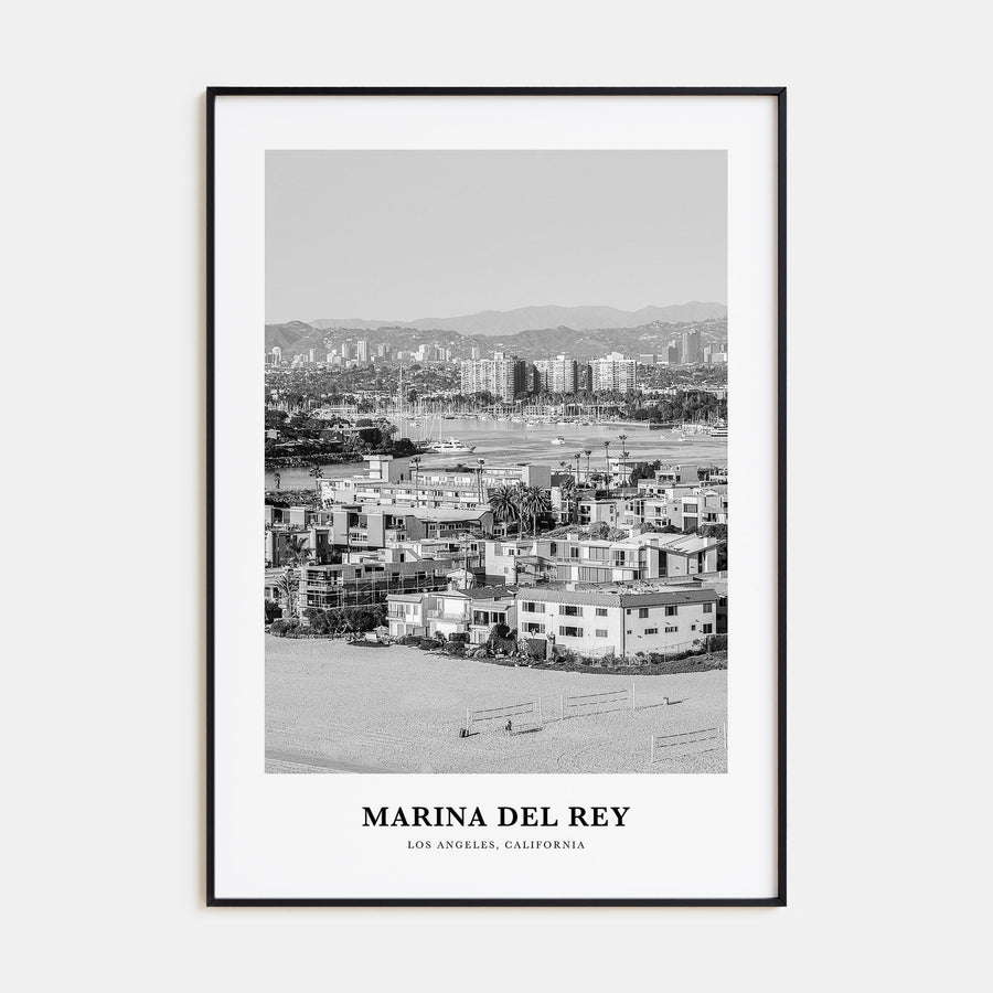 Marina Del Rey Portrait B&W Poster