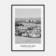 Marina Del Rey Portrait B&W Poster