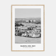 Marina Del Rey Portrait B&W Poster