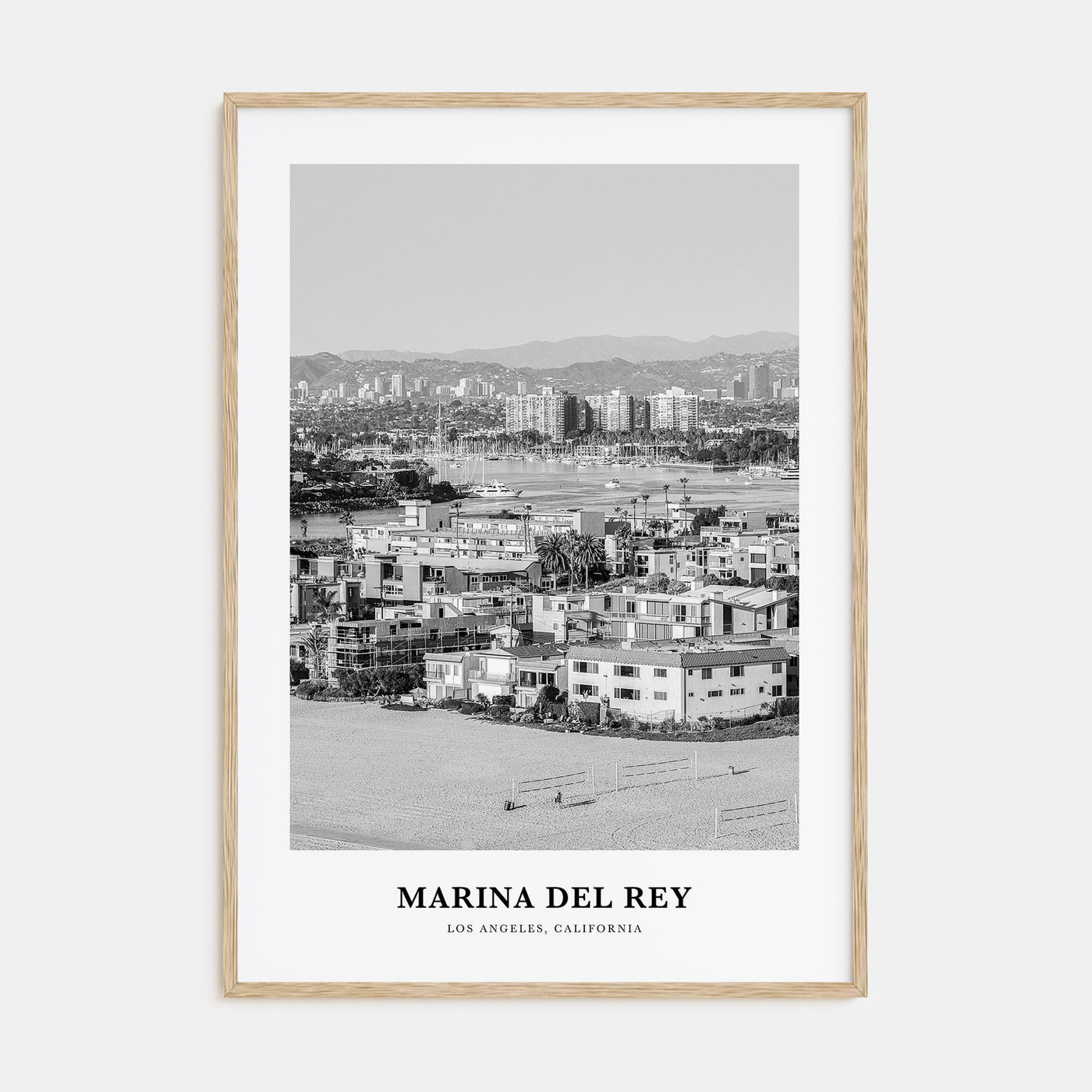 Marina Del Rey Portrait B&W Poster