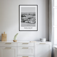 Marina Del Rey Portrait B&W Poster
