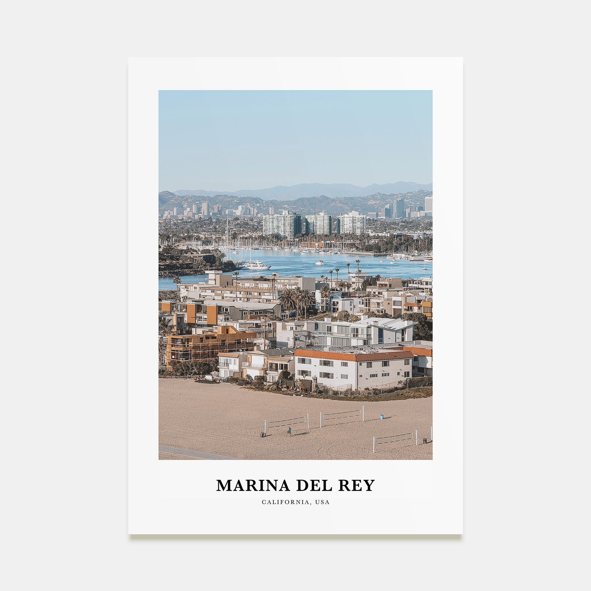 Marina Del Rey Portrait Color Poster