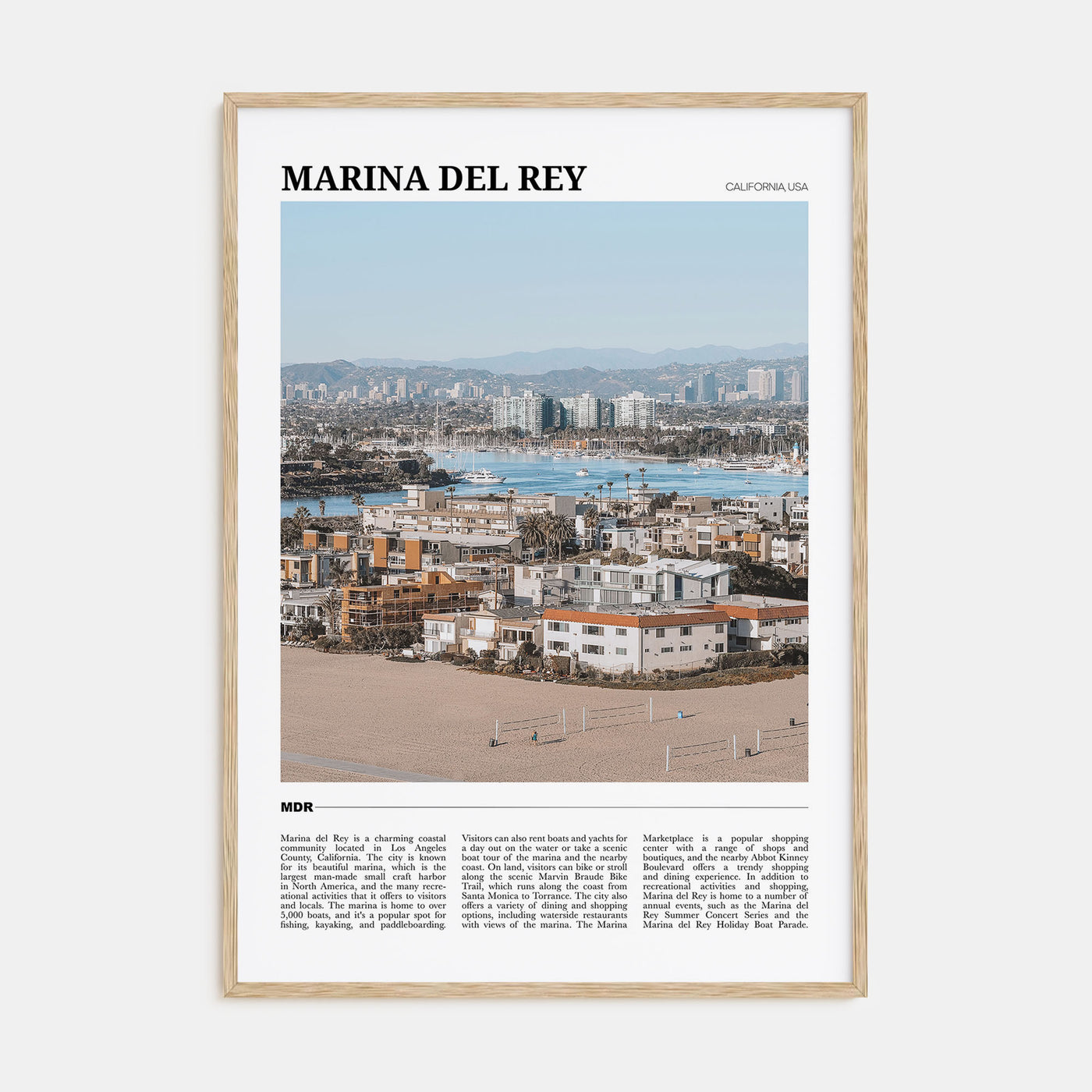 Marina Del Rey Travel Color Poster