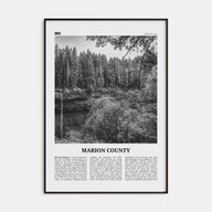 Marion County Travel B&W Poster