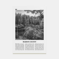 Marion County Travel B&W Poster