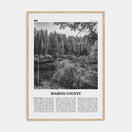 Marion County Travel B&W Poster