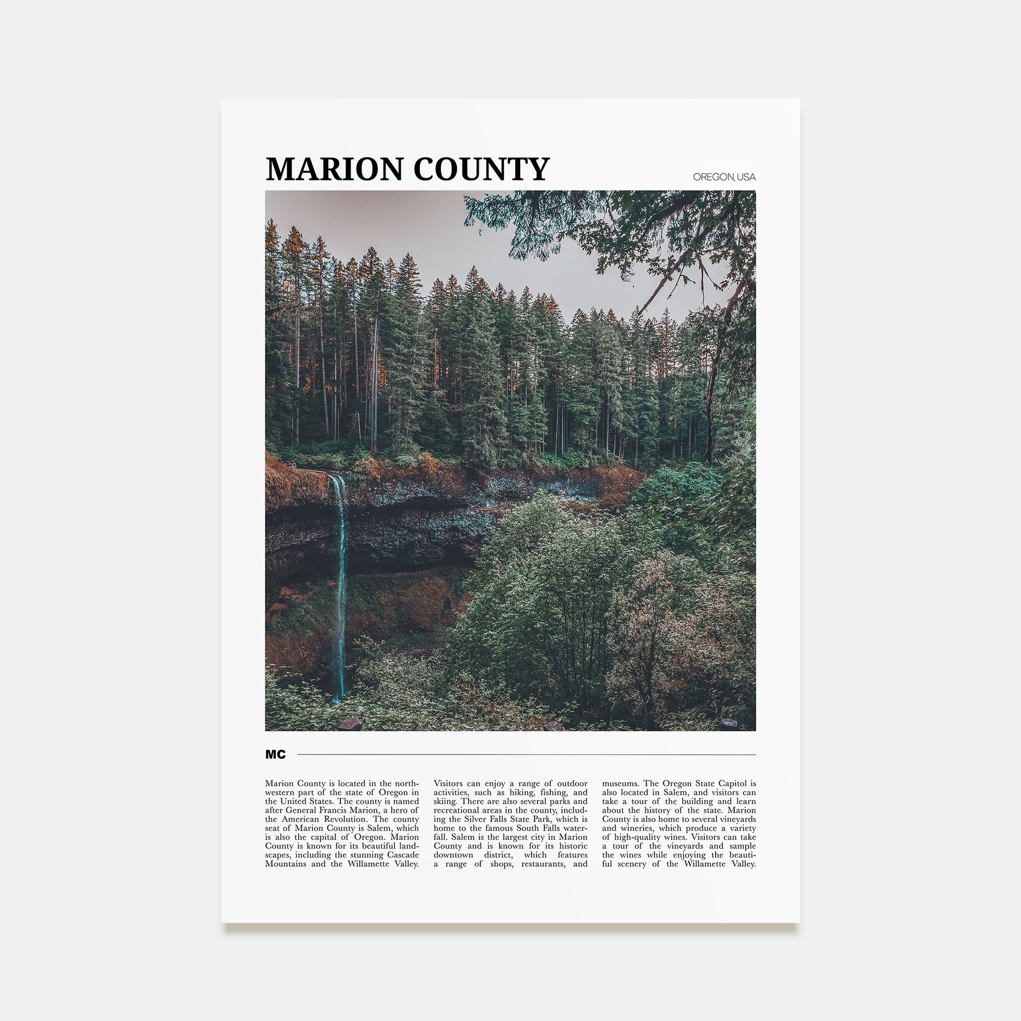 Marion County Travel Color Poster