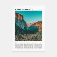 Mariposa County Travel Color Poster