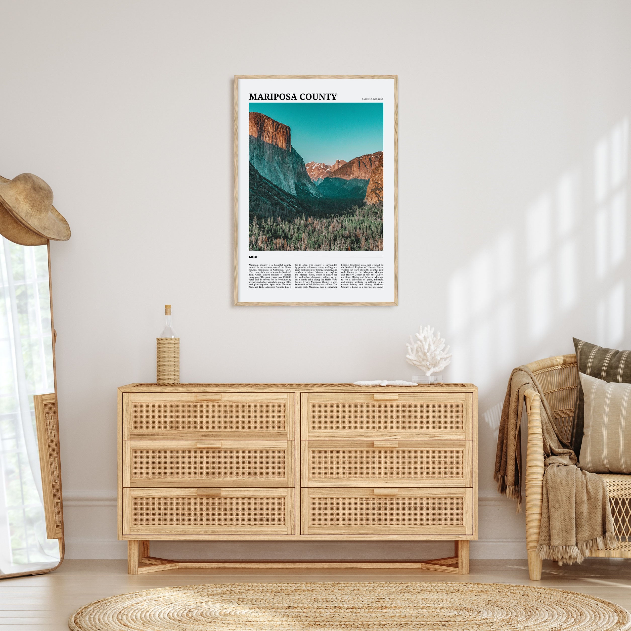 Mariposa County Travel Color Poster