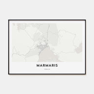Marmaris Map Landscape Poster