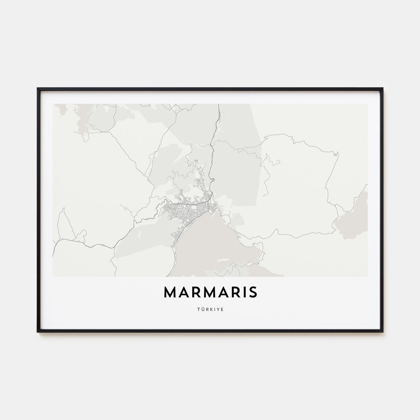 Marmaris Map Landscape Poster