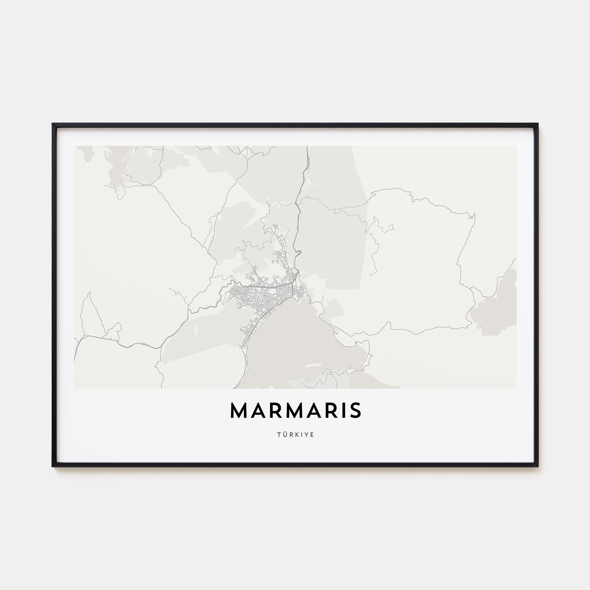 Marmaris Map Landscape Poster