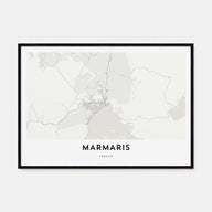 Marmaris Map Landscape Poster
