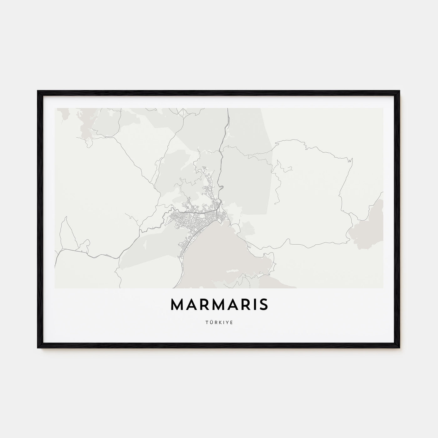 Marmaris Map Landscape Poster