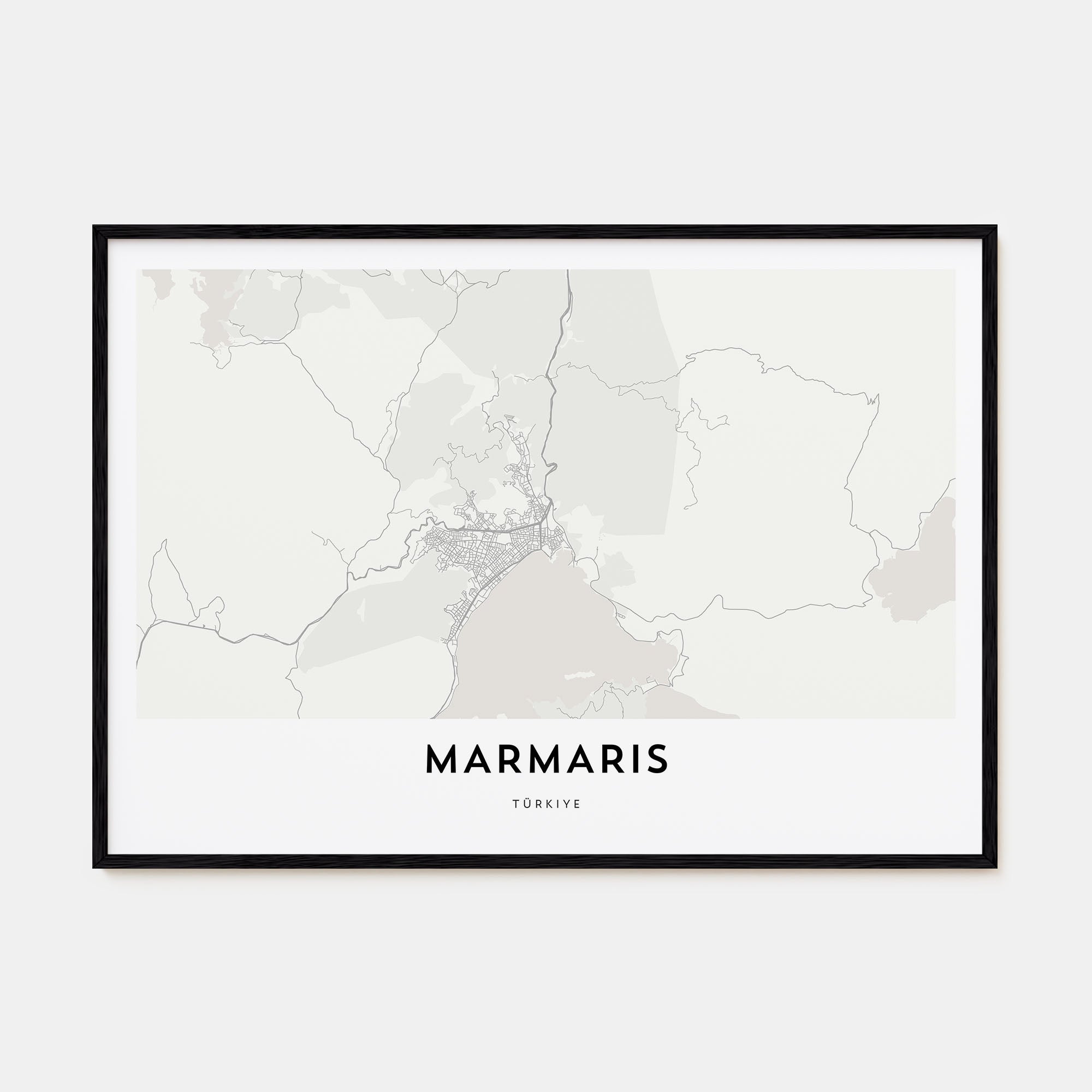 Marmaris Map Landscape Poster