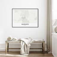 Marmaris Map Landscape Poster