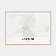 Marmaris Map Landscape Poster